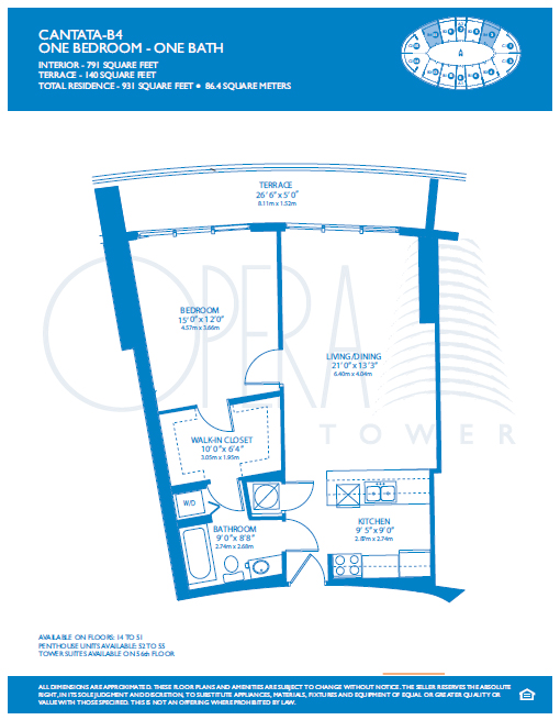 Opera Tower Condos for Sale and Rent Floor Plans